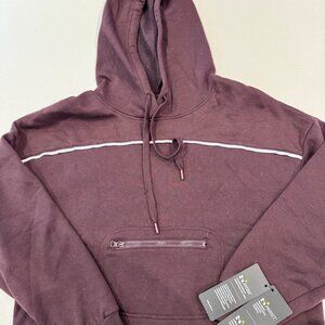 NWT - Cropped Maroon Running Hoodie Sweatshirt - Women's L